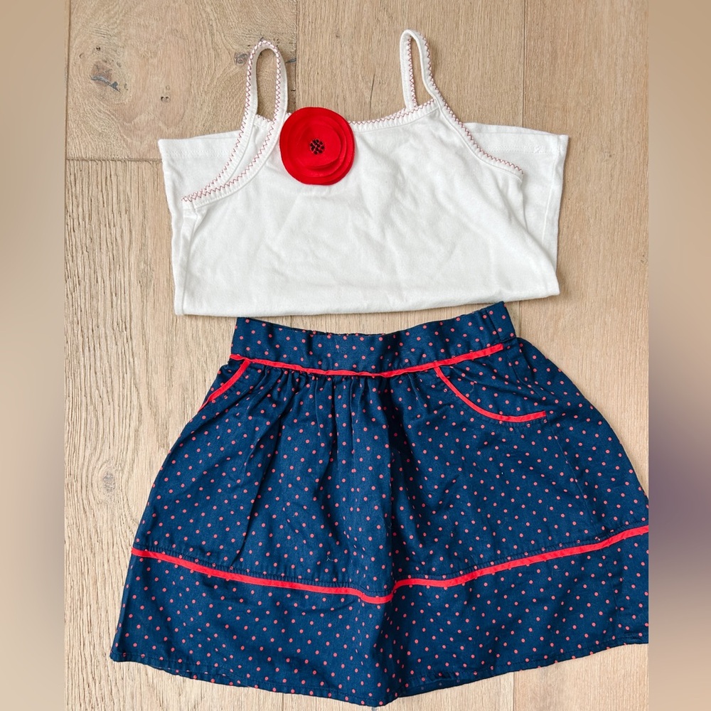 Cute skirt and tank perfect for 4th of July
